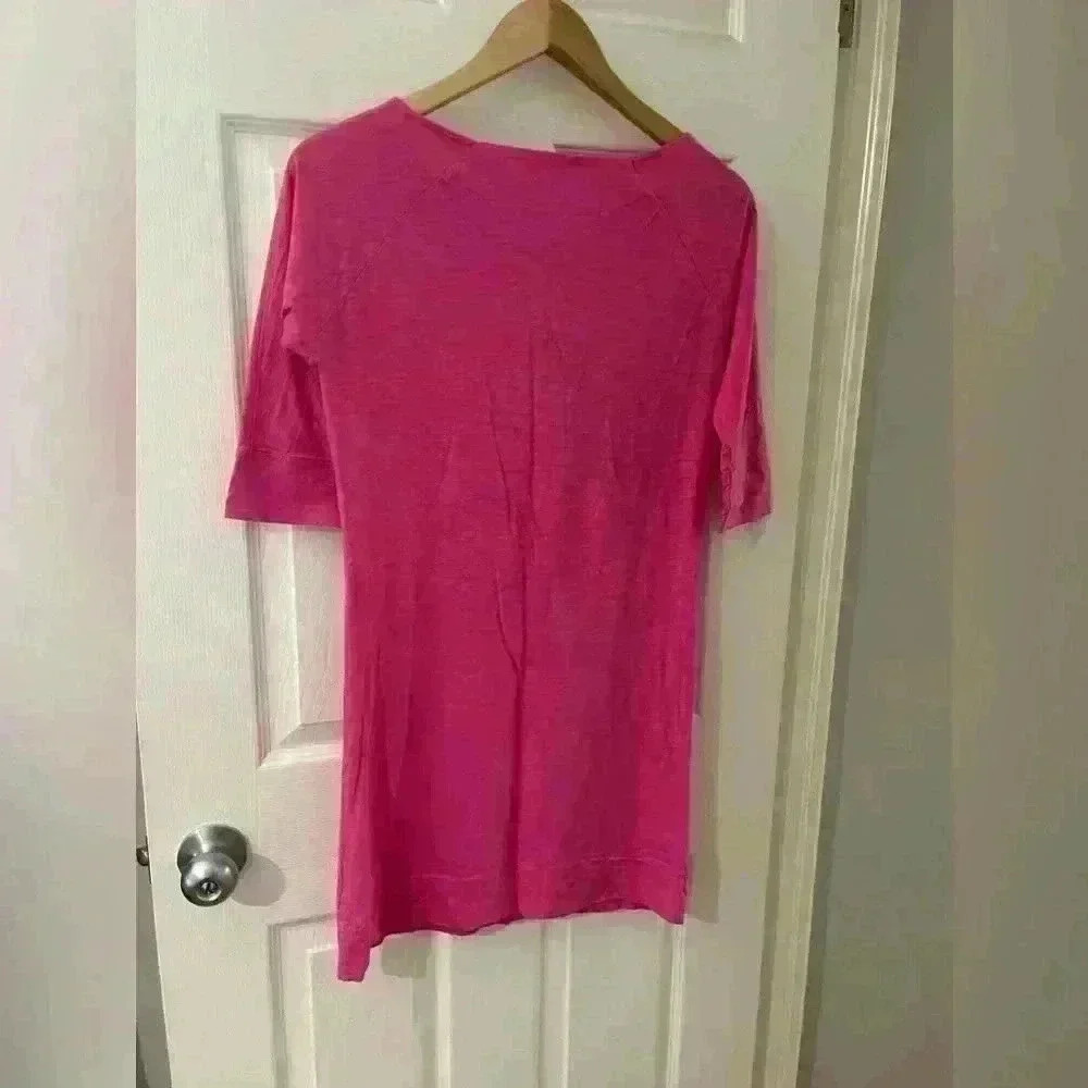 Lilly Pulitzer cassie pima cotton 3/4 sleeve pink  mini dress size xs - Picture 5 of 8